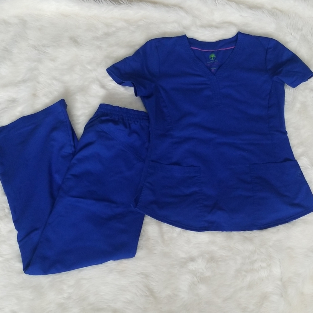Royal Blue Scrub Set